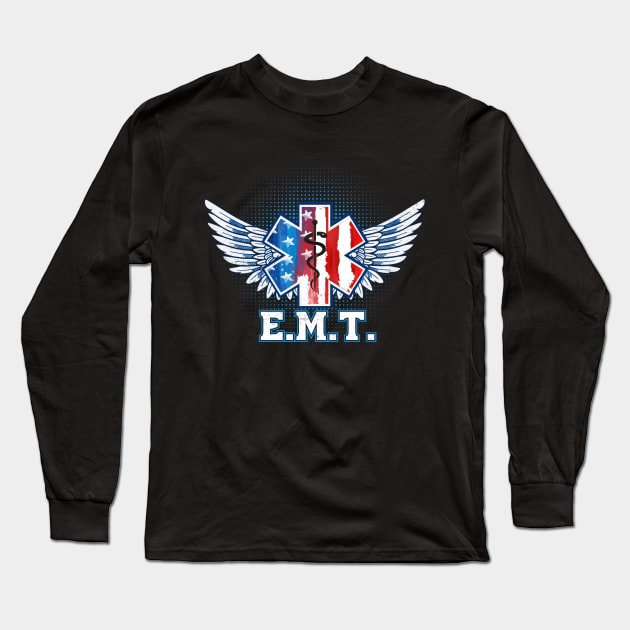 emt ems paramedic Long Sleeve T-Shirt by Jandjprints